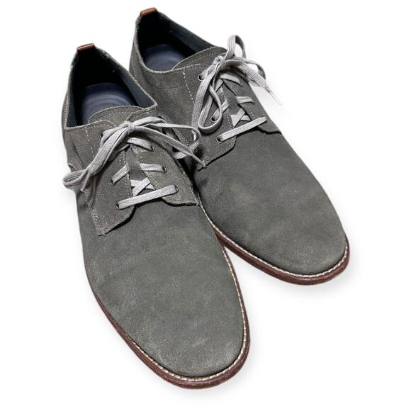 Cole Haan Feathercraft Grand Magnet Gray Suede Lace Up Oxfords Men's Size 10.5M - Picture 1 of 8